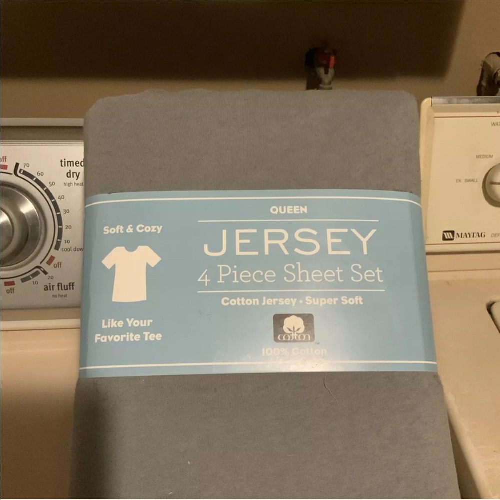 Queen Jersey Cotton Sheet Set